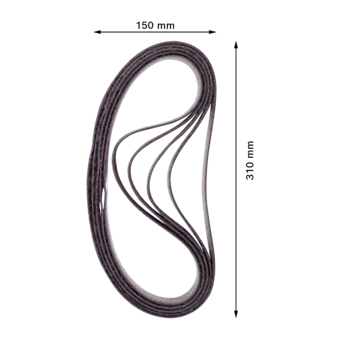 Bosch EXPERT N470 Schleifban für Bandschleifer 40 x 760mm mittel 10-tlg. für Rohrbandschleifer.