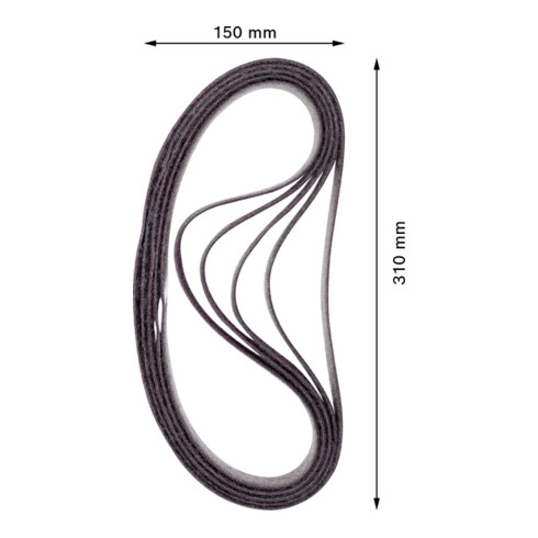 Bosch EXPERT N470 schuurband voor bandschuurmachine 40 x 760mm medium 10-delig voor buisbandschuurmachine.