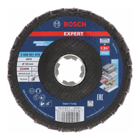 Bosch EXPERT N475 SCM X-LOCK Disc, 125mm, medium