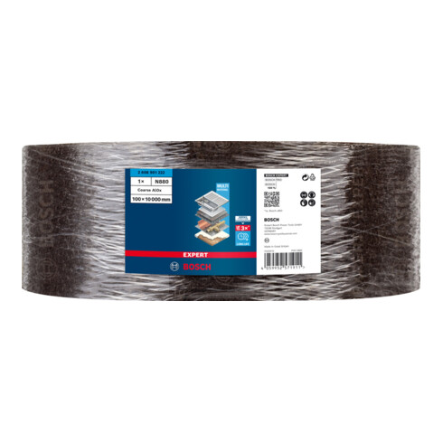 Bosch EXPERT N880 vliesrol voor handschuren 100mm x 10m grof A 10-delig voor handschuren