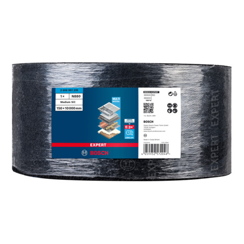 Bosch EXPERT N880 Vliesrol voor handschuren 150mm x 10m Medium S 10-delig voor handschuren