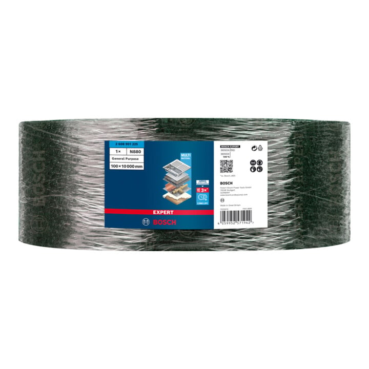 Bosch EXPERT N880 Vliesrolle zum Handschleifen 100mm x 10m Allzweck 10-tlg. für Handschleifen
