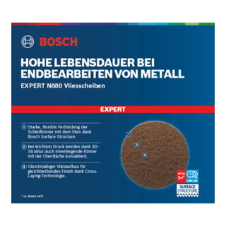 Bosch EXPERT N880 Vliesscheibe für Exzenterschleifer