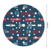 Bosch EXPERT O780 Feuille abrasive, 150 mm, G80-4