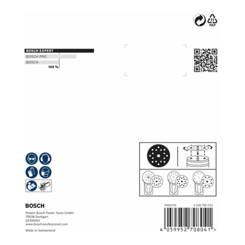 Bosch EXPERT O780 Folienschleifscheibe, 125 mm, G400