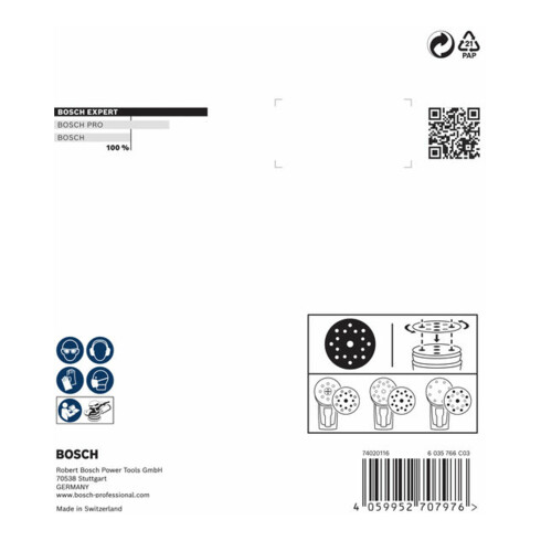 Bosch EXPERT O780 Folienschleifscheibe, 125 mm, G60