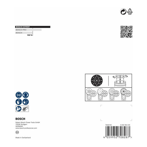 Bosch EXPERT O780 Folienschleifscheibe, 150 mm, G60