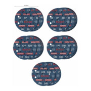 Bosch EXPERT O780 Set de feuilles abrasives, 125 mm, G60/G80/G120/G180, G240, 55 pcs-4