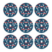 Bosch EXPERT O780 Set de feuilles abrasives, 125 mm, G80/G120/G180, 9 pcs