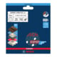 Bosch EXPERT O780 Set de feuilles abrasives, 125 mm, G80/G120/G180, 9 pcs