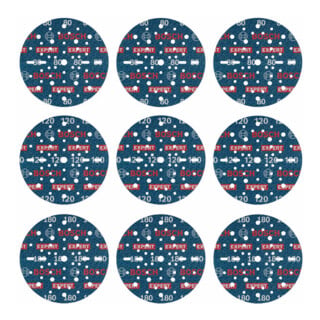 Bosch EXPERT O780 Set de feuilles abrasives, 150 mm, G80/G120/G180, 9 pcs
