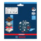 Bosch EXPERT O780 Set de feuilles abrasives, 150 mm, G80/G120/G180, 9 pcs