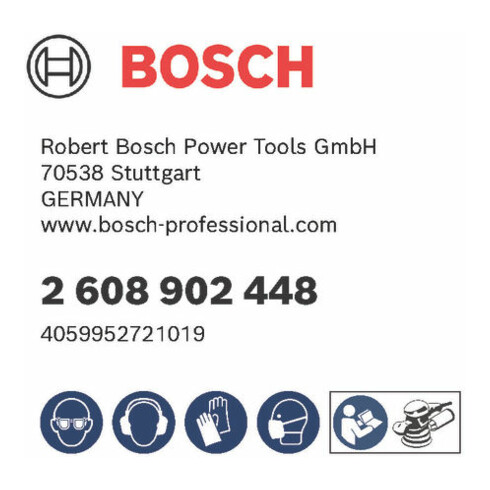 Bosch EXPERT O780 Set de feuilles abrasives, 150 mm, G80/G120/G180, 9 pcs