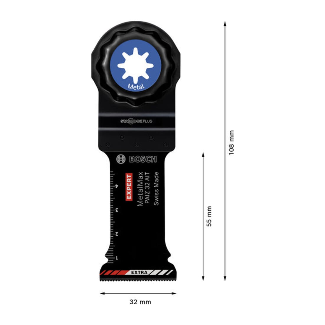 Bosch EXPERT PAIZ 32 AIT MetalMax Lama per sega a immersione, 32 x 55 mm