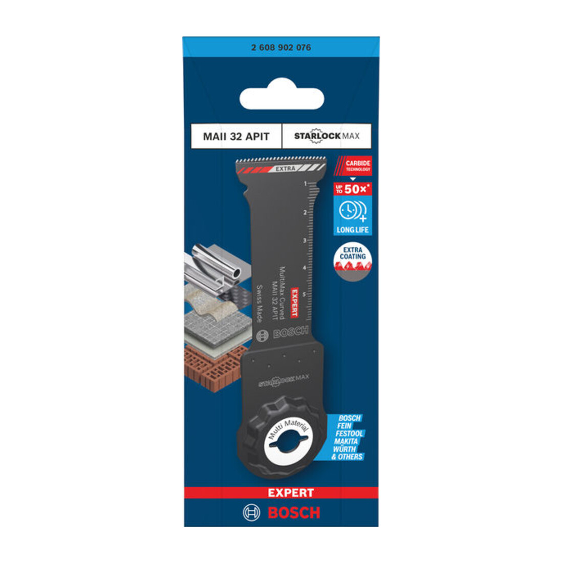 Bosch EXPERT PAIZ 32 AIT MetalMax Lama per sega a immersione, 32 x 70 mm