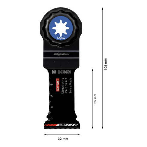Bosch EXPERT PAIZ 32 AIT MetalMax Tauchsägeblatt, 32 x 55 mm