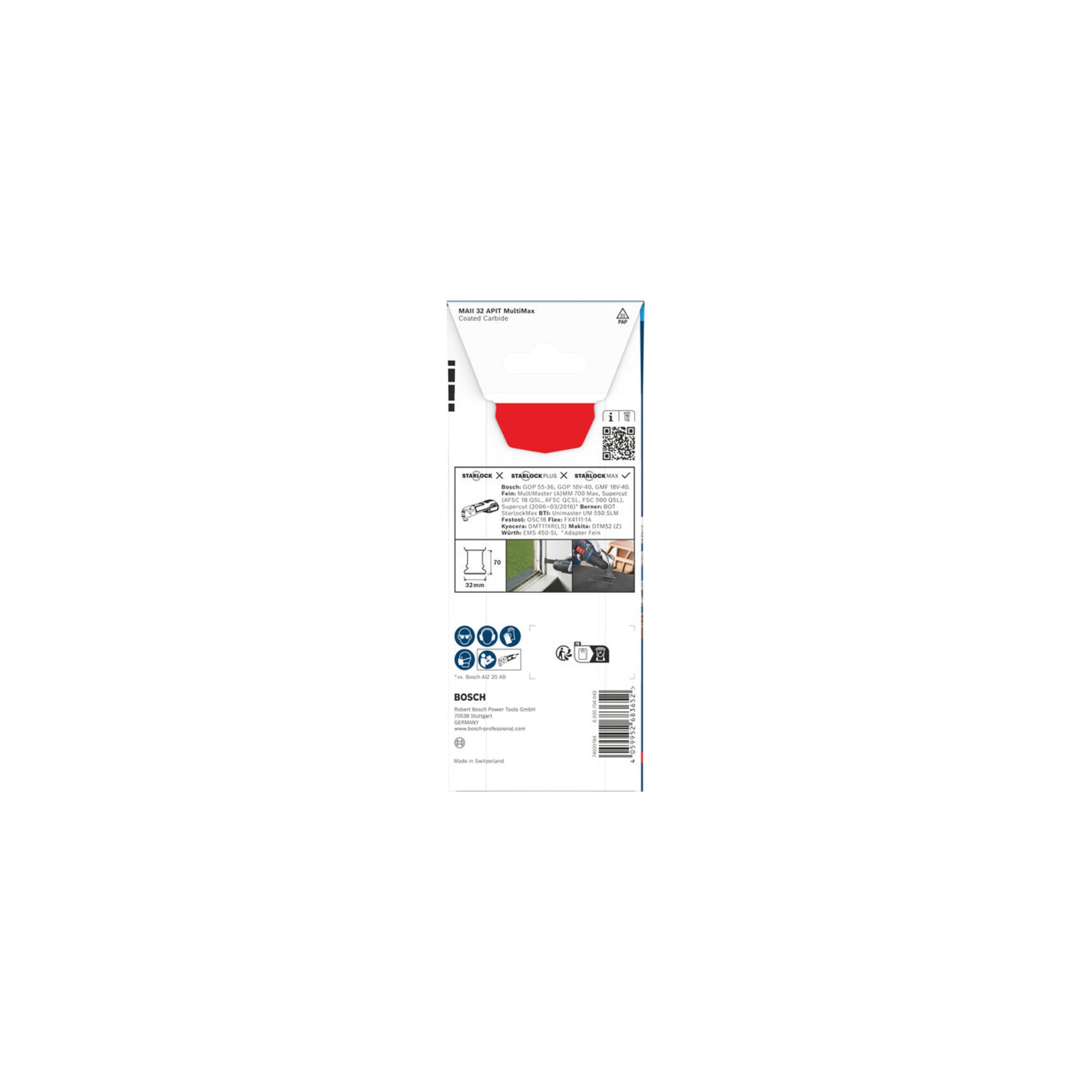 Bosch EXPERT PAIZ 32 AIT MetalMax Tauchsägeblatt, 32 x 70 mm
