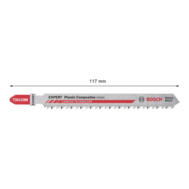 Bosch EXPERT Plastic Composites clean T301CHM Stichsägeblatt, 3-tlg.