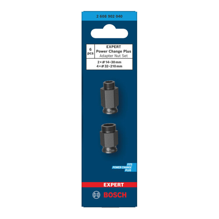 Bosch EXPERT Power Change Plus adaptermoeren-set, 2x 14-30 mm, 4x 32-210 mm