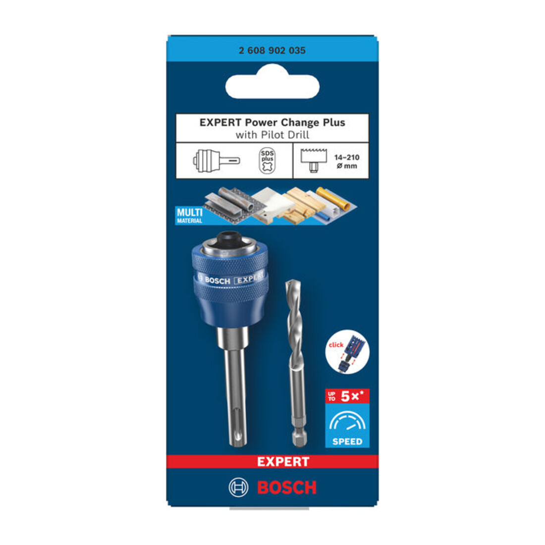 Bosch EXPERT Power Change Plus Aufnahmes. mit Vorbohrer, SDS Plus, HSS-G, 7,15x45x85mm