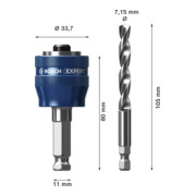 Bosch EXPERT Power Change Plus con punta centrante, Ø7,5 x 60 x 105 mm, 2 pezzi-4