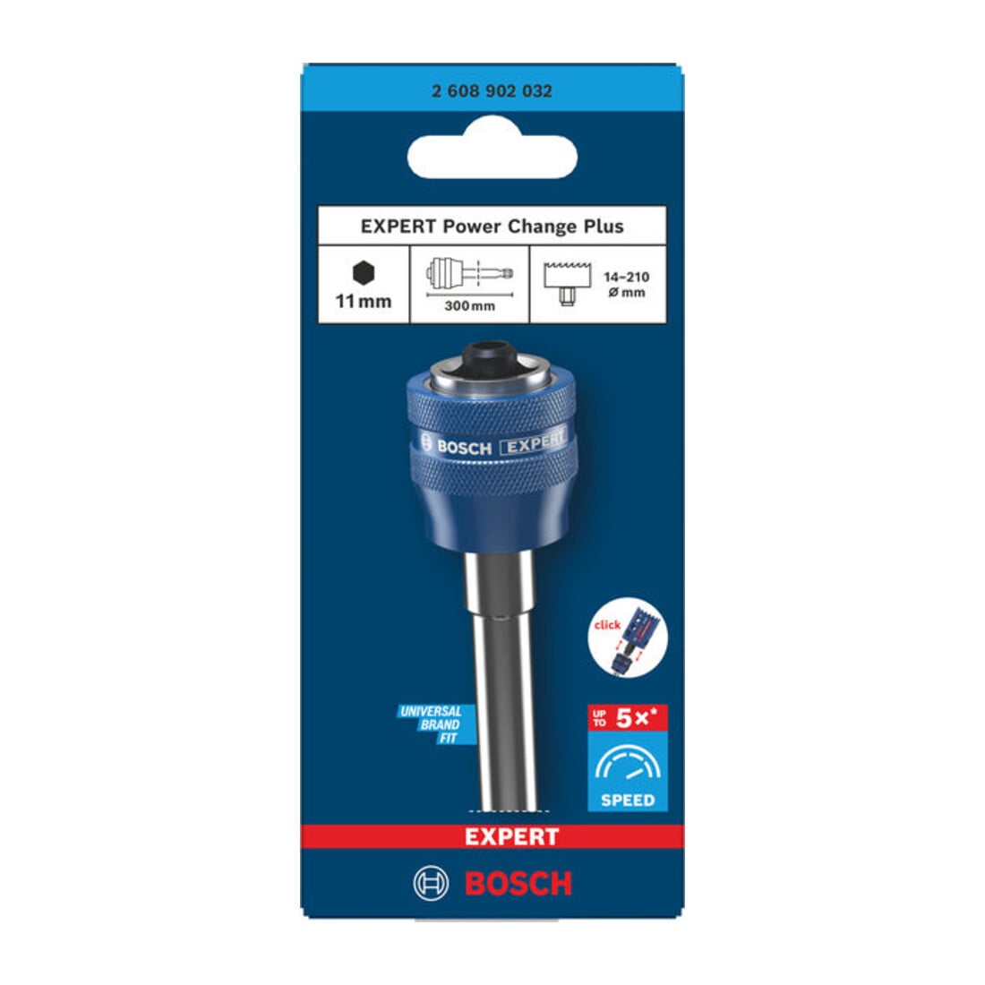 Bosch EXPERT Power Change Plus Lochs.Adap.-Verlängerungsst., Sechskants. 11 mm, 300 mm