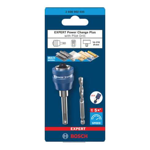 Bosch EXPERT Power Change Plus porte-foret avec pré-perceur, SDS Plus, HSS-G, 7,15x45x85mm