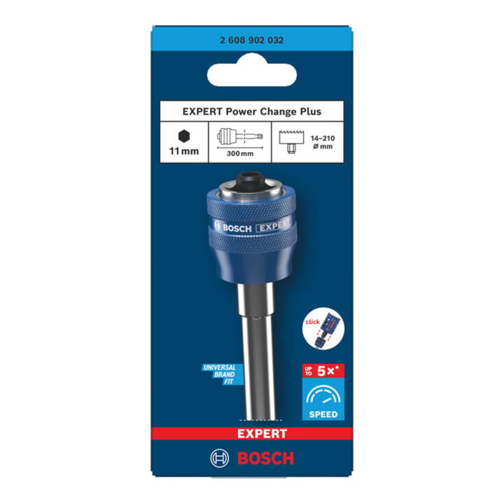 Bosch EXPERT Power Change Plus rallonge d’adaptateur de perçage, hexagonal 11 mm, 300 mm