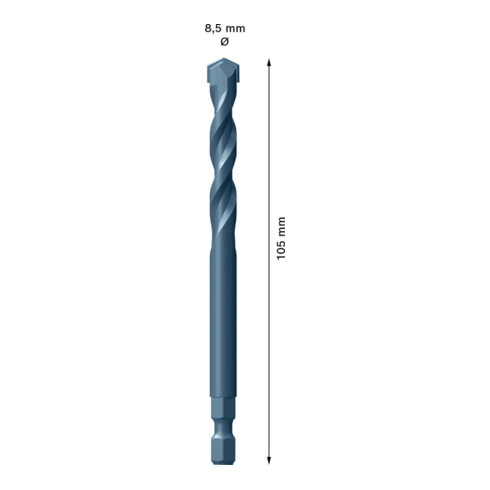 Bosch EXPERT Power Change Plus Zentrierbohrer TCT 8,5 x 105mm für Dreh- und Schlagbohrer