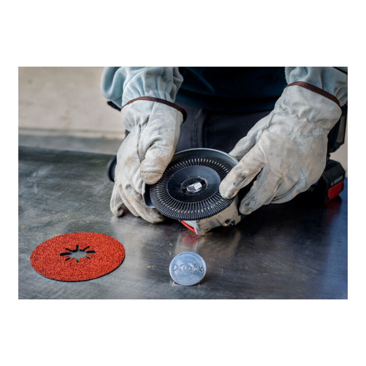 Bosch EXPERT R781 Prisma Ceramic Fiberscheibe 180mm 22.23mm G 60 für Winkelschleifer mit X-LOCK und mit Spannmutter