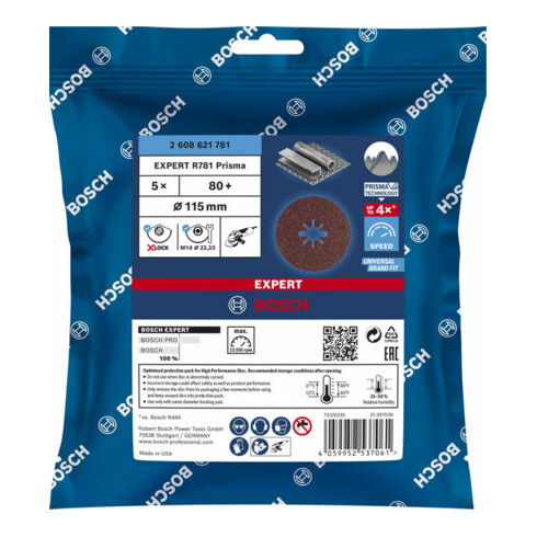 Disque en fibre Bosch Expert R781 Prisma Ceramic X-LOCK