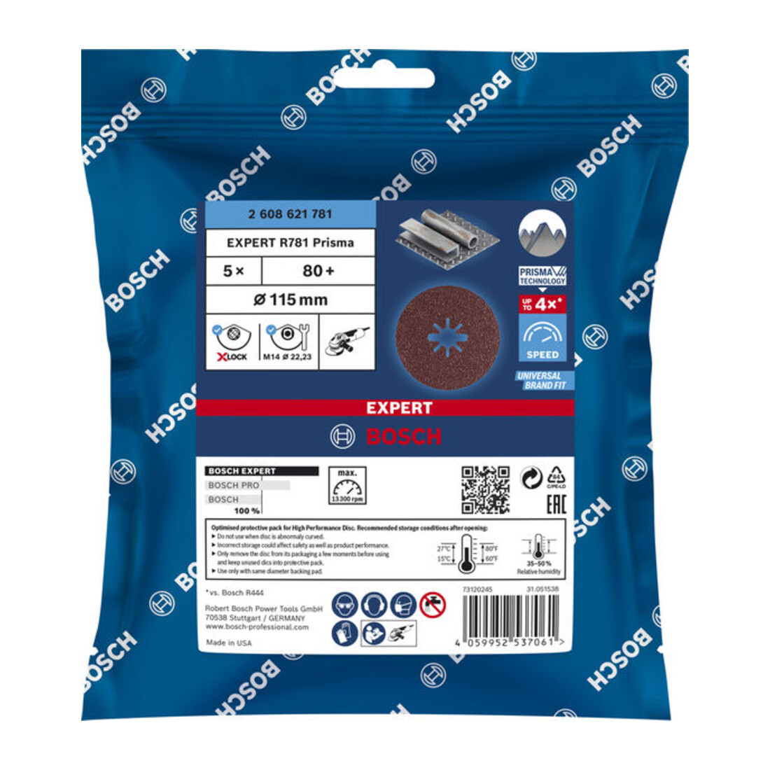 Bosch Expert R781 Prisma Ceramic X-LOCK Fiberscheibe