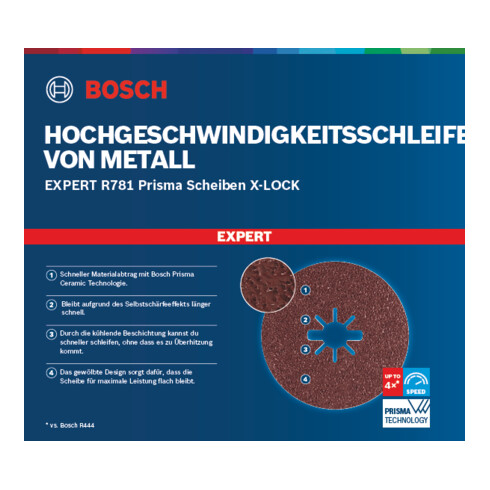 Bosch Expert R781 Prisma Ceramic X-LOCK Fiberscheibe