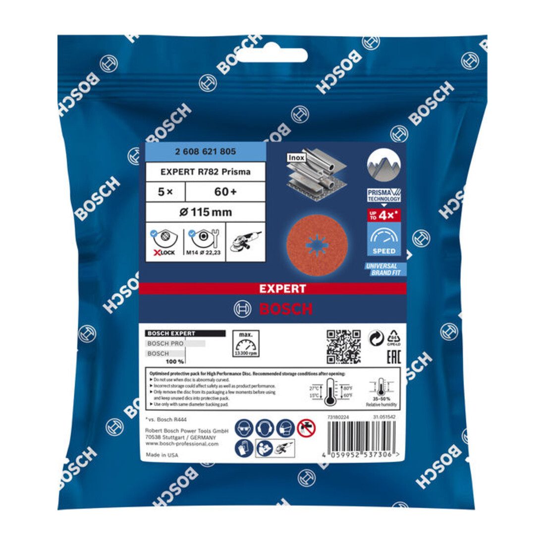 Disque en fibre Bosch Expert R782 Prisma Ceramic X-LOCK
