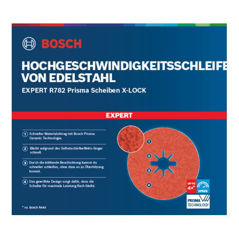 Bosch Expert R782 Prisma Ceramic X-LOCK Fiberscheibe