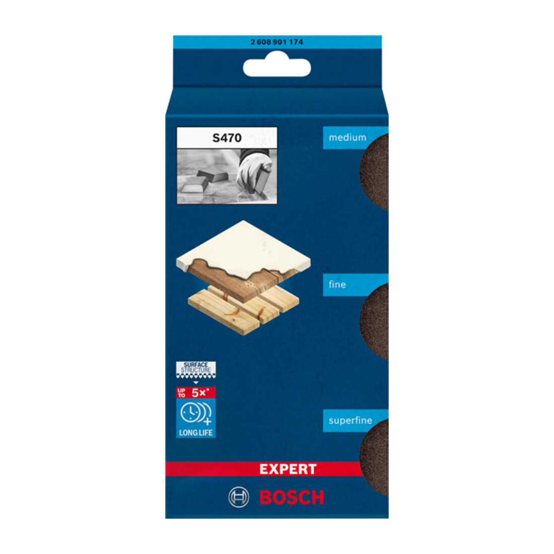 Bosch EXPERT S470 Combi Block 69 x 97 x 26mm M, F SF 3 pièces pour le ponçage manuel