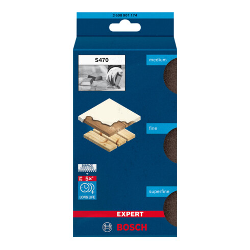 Bosch EXPERT S470 Combi Block 69 x 97 x 26mm M, F SF 3-tlg. für Handschleifen