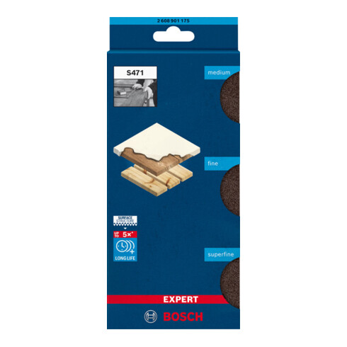 Bosch EXPERT S471 Bloc standard 69 x 97 x 26mm M, F SF 3 pièces pour le ponçage manuel