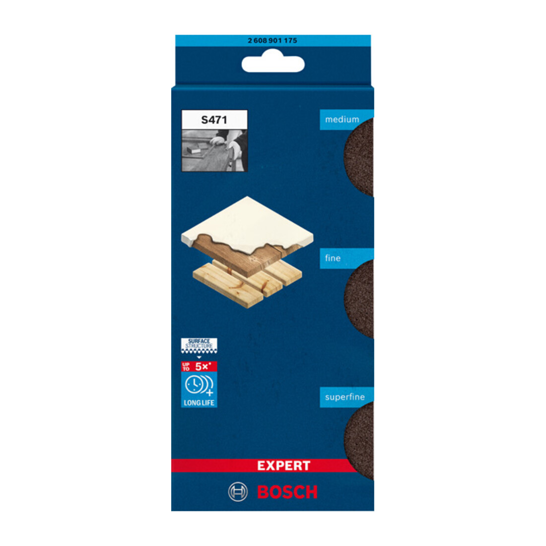 Bosch EXPERT S471 Standaardblok 69 x 97 x 26mm M, F SF 3-delig voor handslijpen