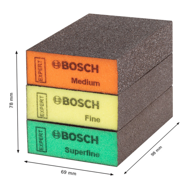 Bosch EXPERT S471 Standaardblok 69 x 97 x 26mm M, F SF 3-delig voor handslijpen
