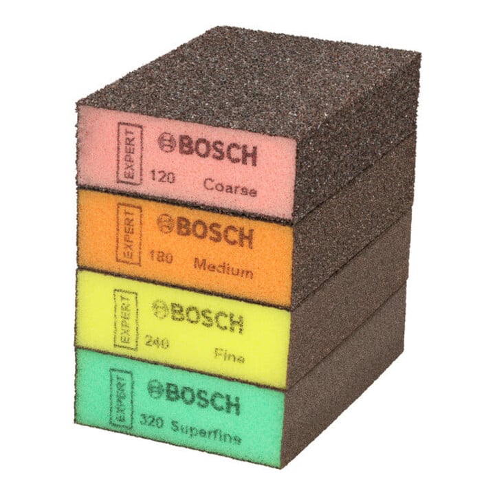 Bosch EXPERT S471 Standard-Schleifblock, 26x69x97mm, grob/mittel/fein/superfein, 20St.