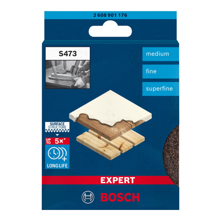 Bosch EXPERT S473 Standard Pad 98 x 120 x 13mm M, F SF 3-tlg. für Handschleifen