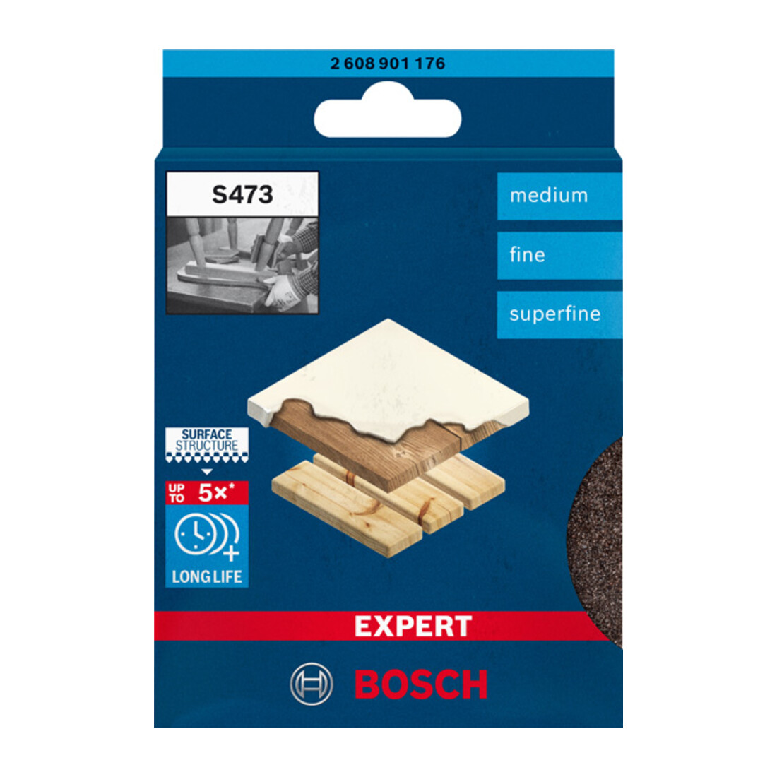 Bosch EXPERT S473 Standard Pad 98 x 120 x 13mm M, F SF 3-tlg. für Handschleifen