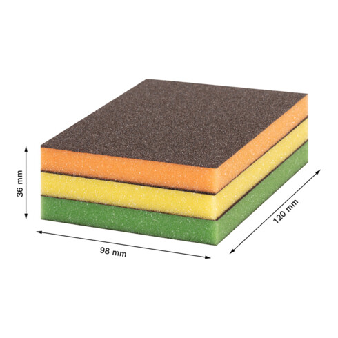 Bosch EXPERT S473 Standard Pad 98 x 120 x 13mm M, F SF 3-tlg. für Handschleifen