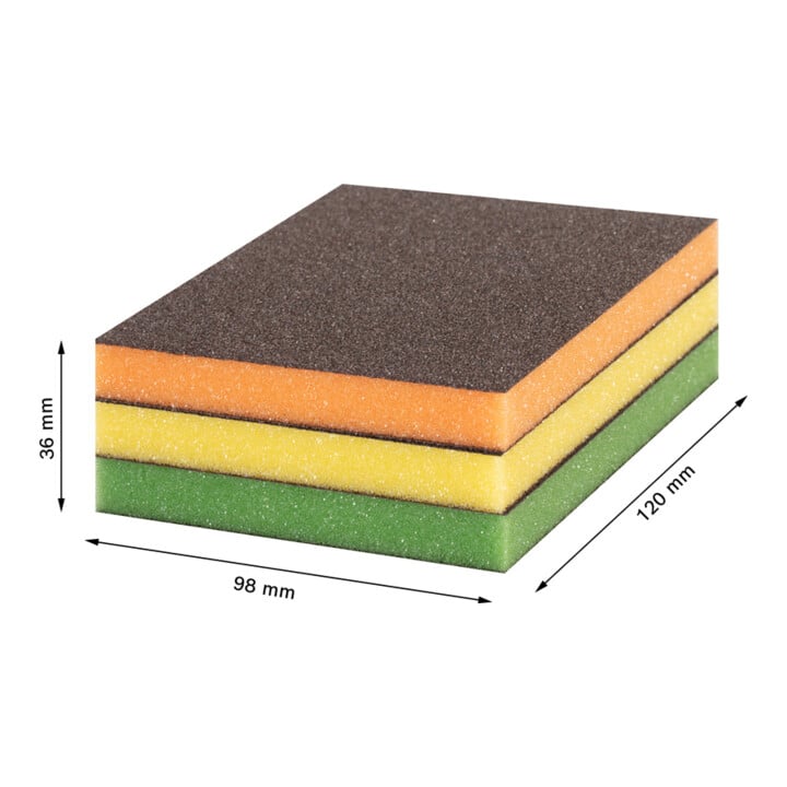 Bosch EXPERT S473 Standard Pad 98 x 120 x 13mm M, F SF 3-tlg. für Handschleifen