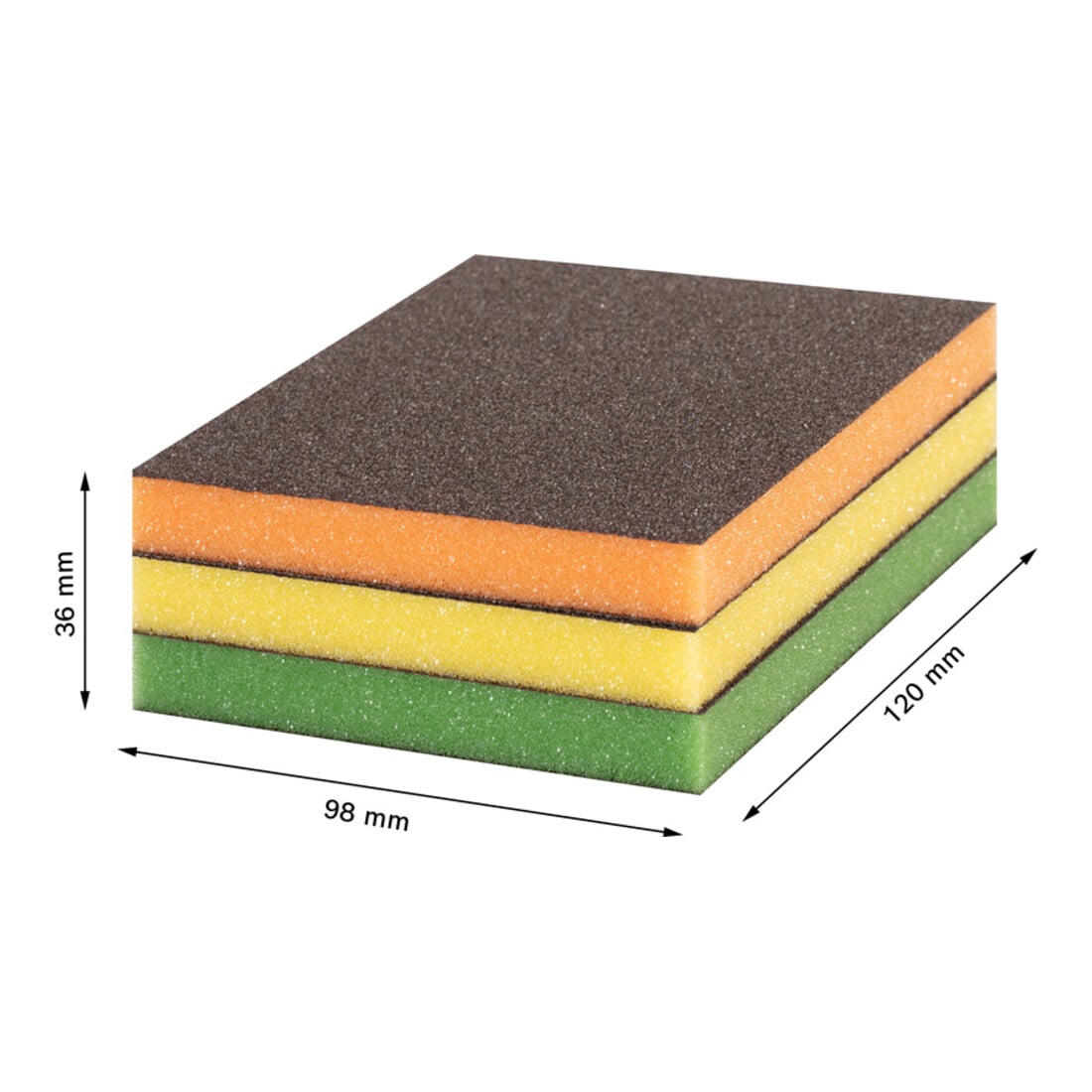 Bosch EXPERT S473 Standard Pad 98 x 120 x 13mm M, F SF 3-tlg. für Handschleifen