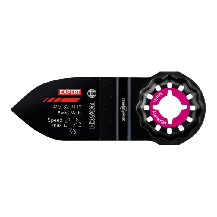Bosch Expert Sanding Finger Fine AVZ 32 RT10 Plateau de ponçage pour outils multifonctionnels, 32 x 50 mm
