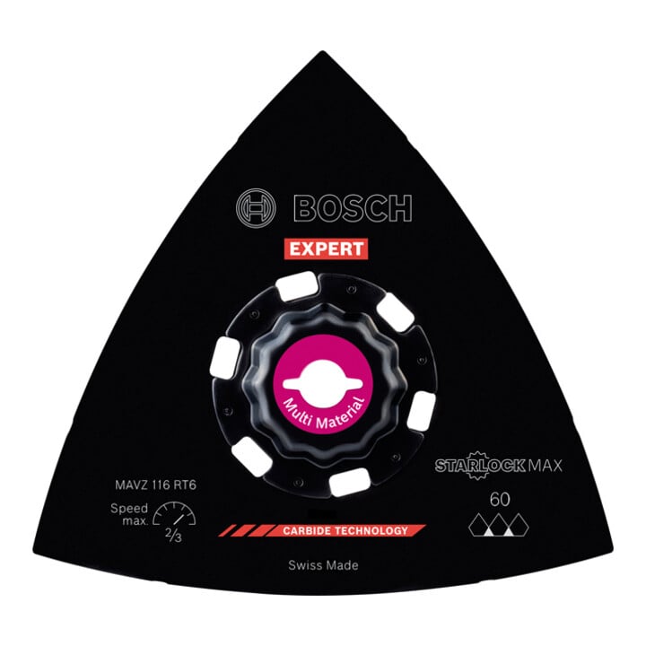 Bosch EXPERT schuurplaat MAVZ 116 RT6 Blat voor multifunctioneel gereedschap 116mm voor oscillerend multifunctioneel gereedschap
