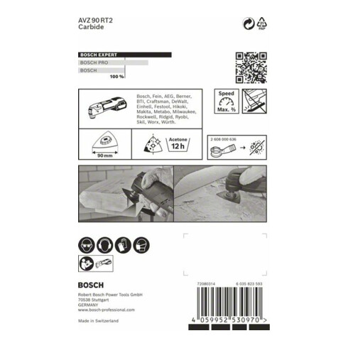 Bosch EXPERT schuurplateau AVZ 90 RT6 Blad voor multifunctioneel gereedschap