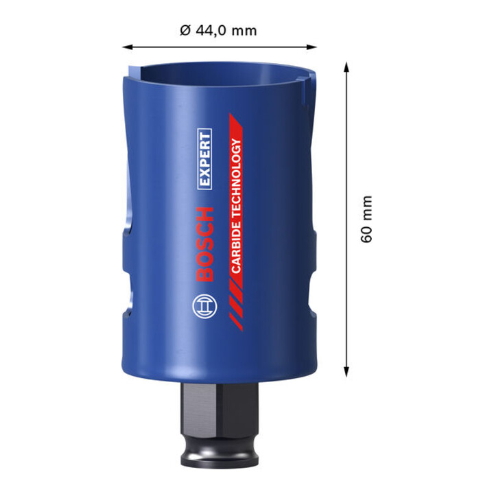 Bosch EXPERT Scie-cloche Construction Material Power Change Plus, 44 x 60 mm